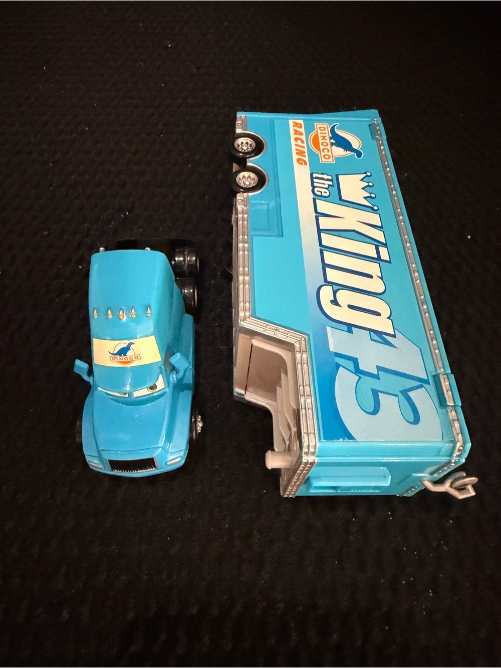 Disney Pixar Cars Gray Hauler #43 The King Dinoco Diecast 1:55 EUC